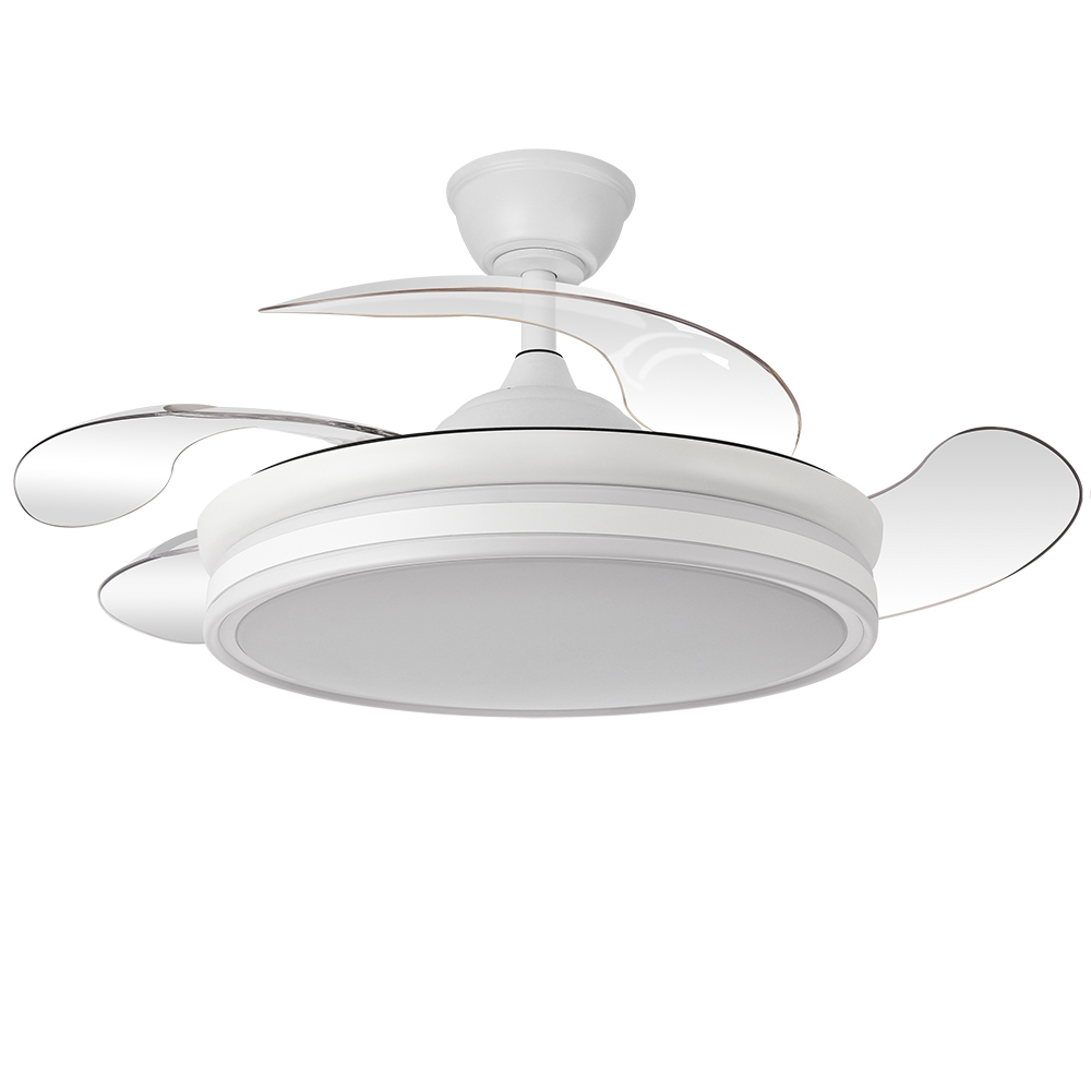 Abrila Ventilador Bayomo Blanco Plegable dc 108Ø 59w Dimable Regulable Intensidad CCT Mando Memoria y temporizador 142591401