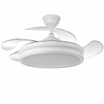 Abrila Ventilador Bayomo Blanco Plegable dc 108Ø 59w Dimable Regulable Intensidad CCT Mando Memoria y temporizador 142591401