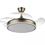 Abrila Ventilador Bayomo DC Cuero Plegable 108Ø Ultrasilencioso 59w Regulable Mando Memoria y Temporizador 142591414