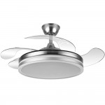 Abrila Ventilador Bayomo DC Niquel Plegable 108Ø Ultrasilencioso 59w Regulable Mando Memoria y temporizador 142591403