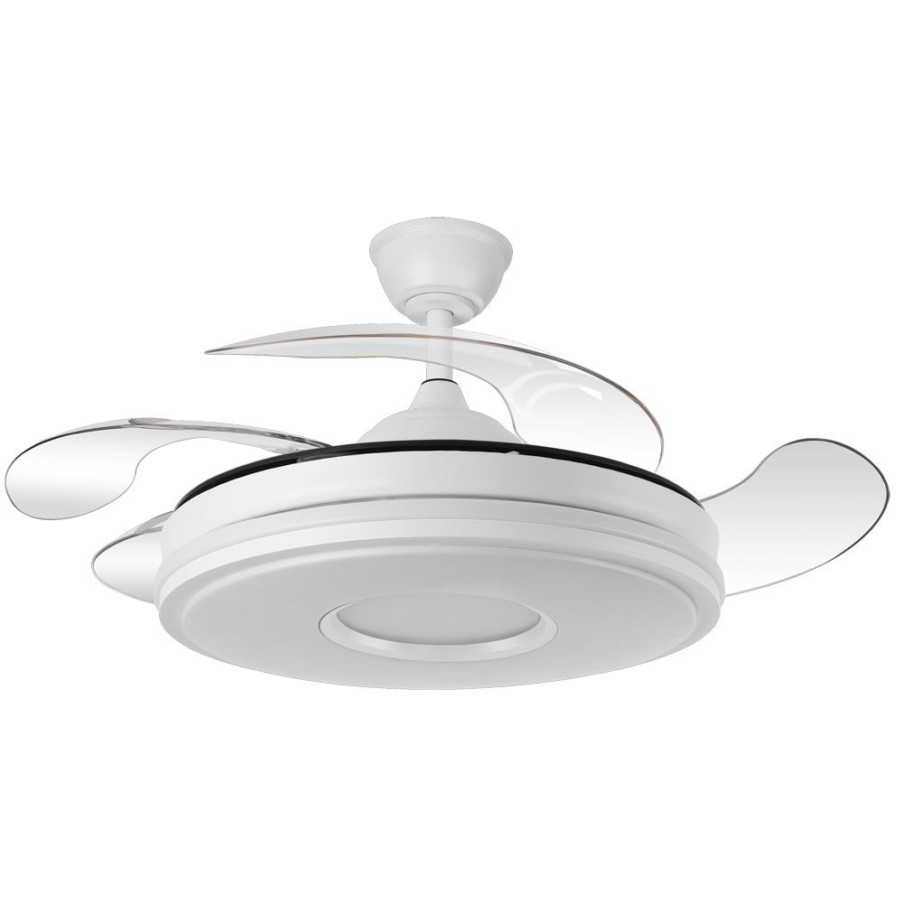 Abrila Ventilador Dani DC Blanco Plegable 108Ø Ultrasilencioso 59w Regulable Mando Memoria y Temporizador 165391401