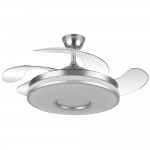 Abrila Ventilador Dani DC Plegable Niquel 108Ø Ultrasilencioso 59w Regulable Mando, Memoria y Temporizador 165391420