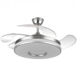 Abrila Ventilador Dani DC Plegable Niquel 108Ø Ultrasilencioso 59w Regulable Mando, Memoria y Temporizador 165391420
