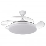 Abrila Ventilador Tridente  DC Plegable Blanco 107Ø Ultrasilencioso 59w Regulable Mando Memoria Y Temporizador 236391301