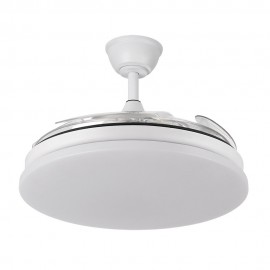 Abrila Ventilador Tridente  DC Plegable Blanco 107Ø Ultrasilencioso 59w Regulable Mando Memoria Y Temporizador 236391301