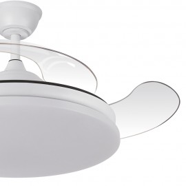 Abrila Ventilador Tridente  DC Plegable Blanco 107Ø Ultrasilencioso 59w Regulable Mando Memoria Y Temporizador 236391301
