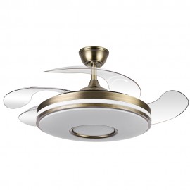 Abrila Ventilador Dani DC Plegable Cuero 108Ø Ultrasilencioso 59w Regulable Mando, Memoria y Temporizador 165391414