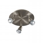 Mdc Foco Ecco Base 3F Cromo Cepillado Hi 5-5413-35-01