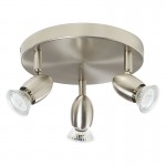 Mdc Foco Ouvi Base 3Xgu10 Cromo Mate 5-7013-35-01