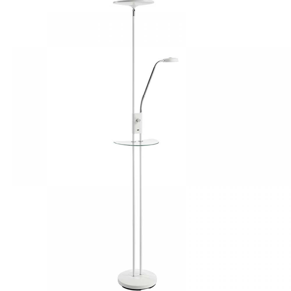 Mdc Pie Duomo T Led 5W+22W Usb-Mesa Blanco.Mat 5-7468-87-10