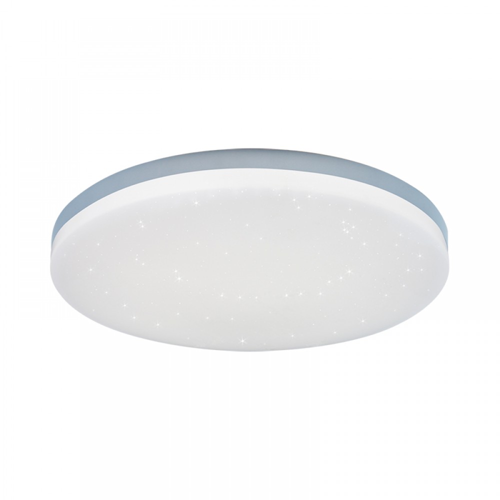 Mdc Plafon Eros Led 24W 4000K ø33Cm Bl Estr-Aro Plata 5-7567-70-81