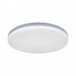 Mdc Plafon Eros Led 24W 4000K ø33Cm Bl Estr-Aro Plata 5-7567-70-81
