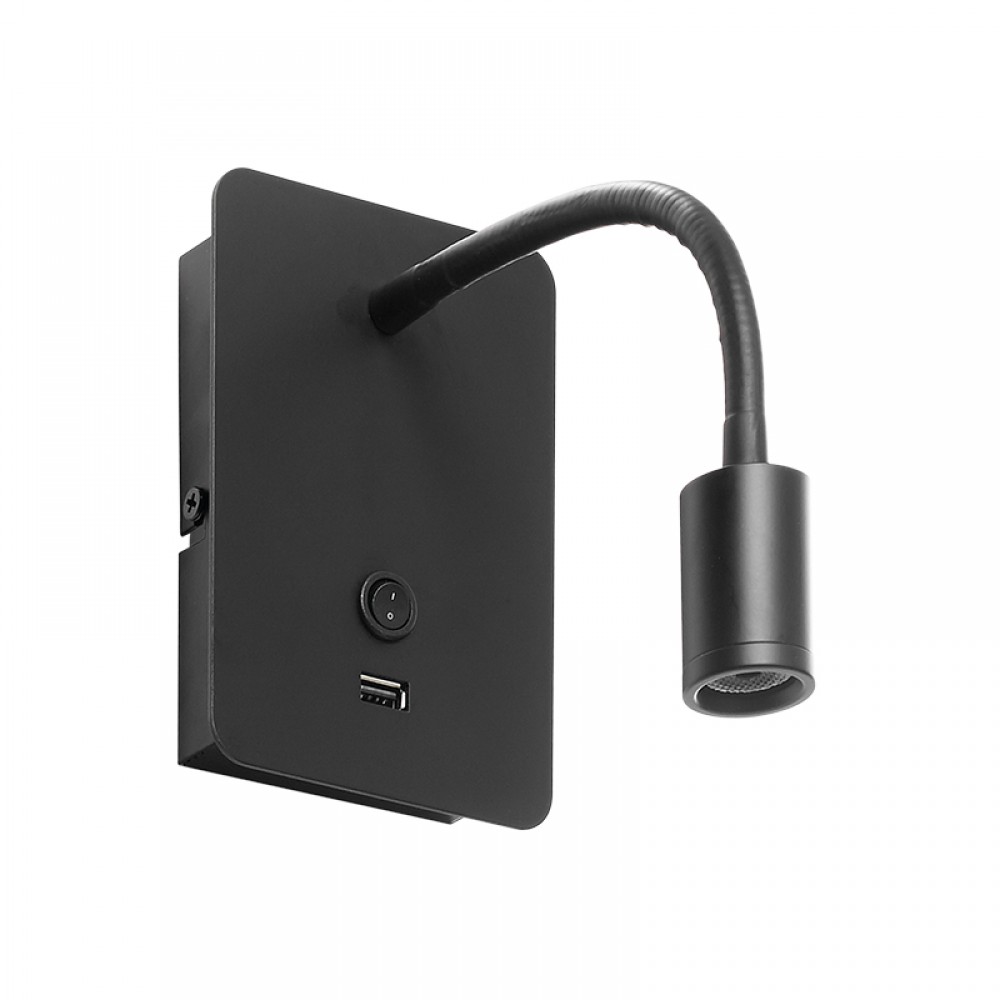 Mdc Aplique Reader Flex-Usb 3W Negro Mate 5-7603-91-02