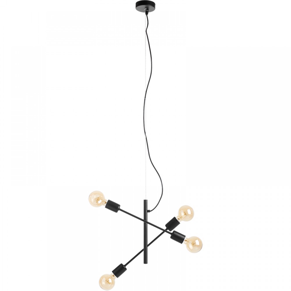Mdc Colgante Atenea 4Xe27 Negro 5-7658-91-21