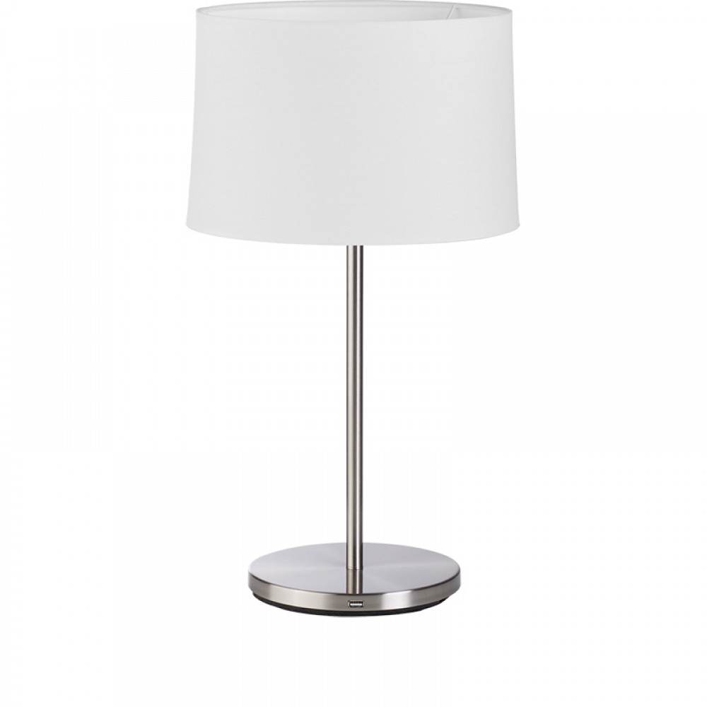 Mdc Sobremesa Roomer L Cromo Mate 1Xe27 Usb 5-7684-35-01