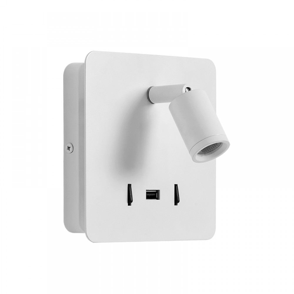 Mdc Aplique Romea Blanco Mate Led 3W-5W 3000K-Usb 5-7721-81-02