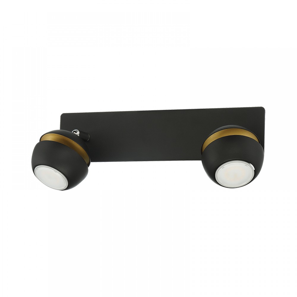 Mdc Foco Mic R2 Gu10 Negro Mate-Dorado 5-7905-91-01