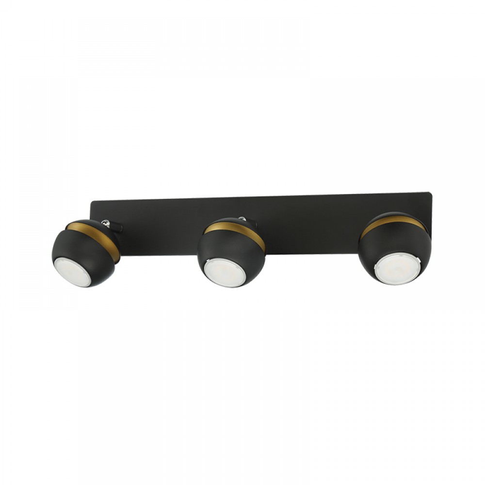 Mdc Foco Mic R3 Gu10 Negro Mate-Dorado 5-7906-91-01