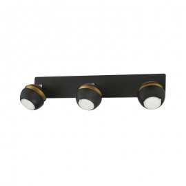 Mdc Foco Mic R3 Gu10 Negro Mate-Dorado 5-7906-91-01