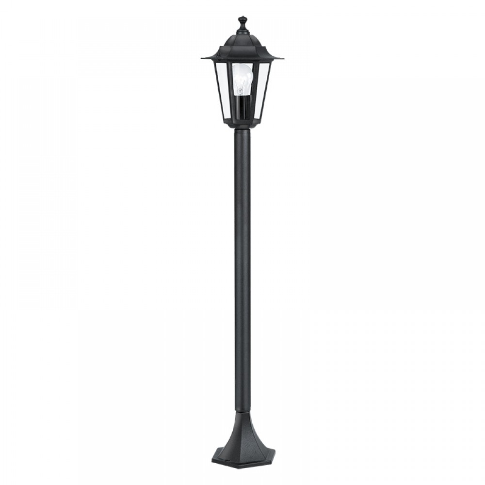 Lamparas Eglo Pedestal Exterior Negro Laterna 4 22144