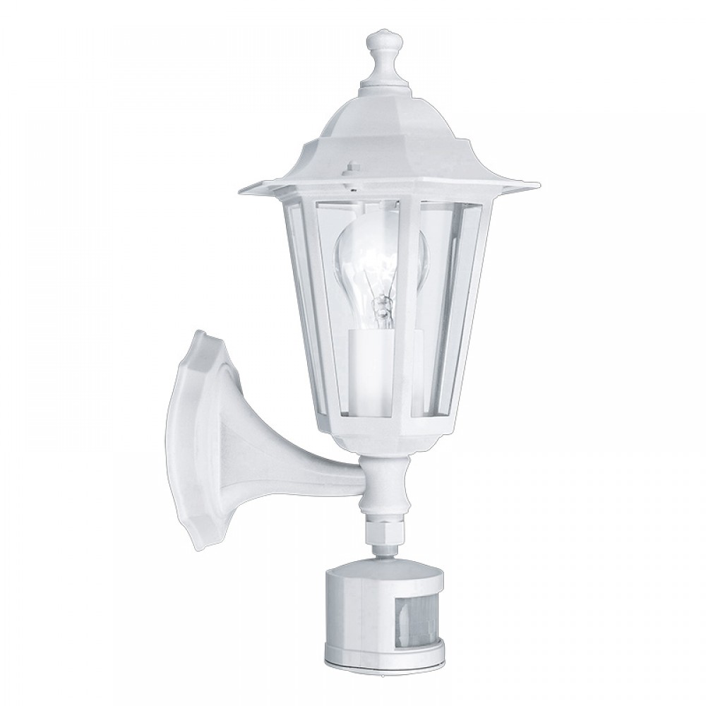Lamparas Eglo Aplique Exterior Blanco Sensor Laterna 5 22464
