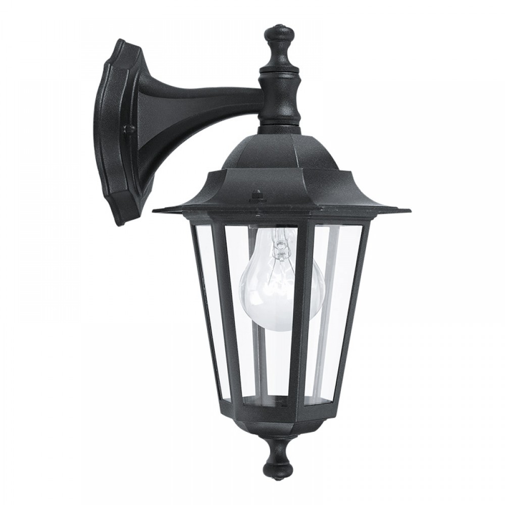 Lamparas Eglo Aplique Exterior Negro Laterna 4 22467