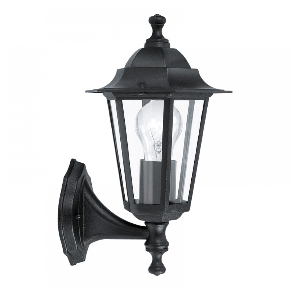 Lamparas Eglo Aplique Exterior Negro Laterna 4 22468