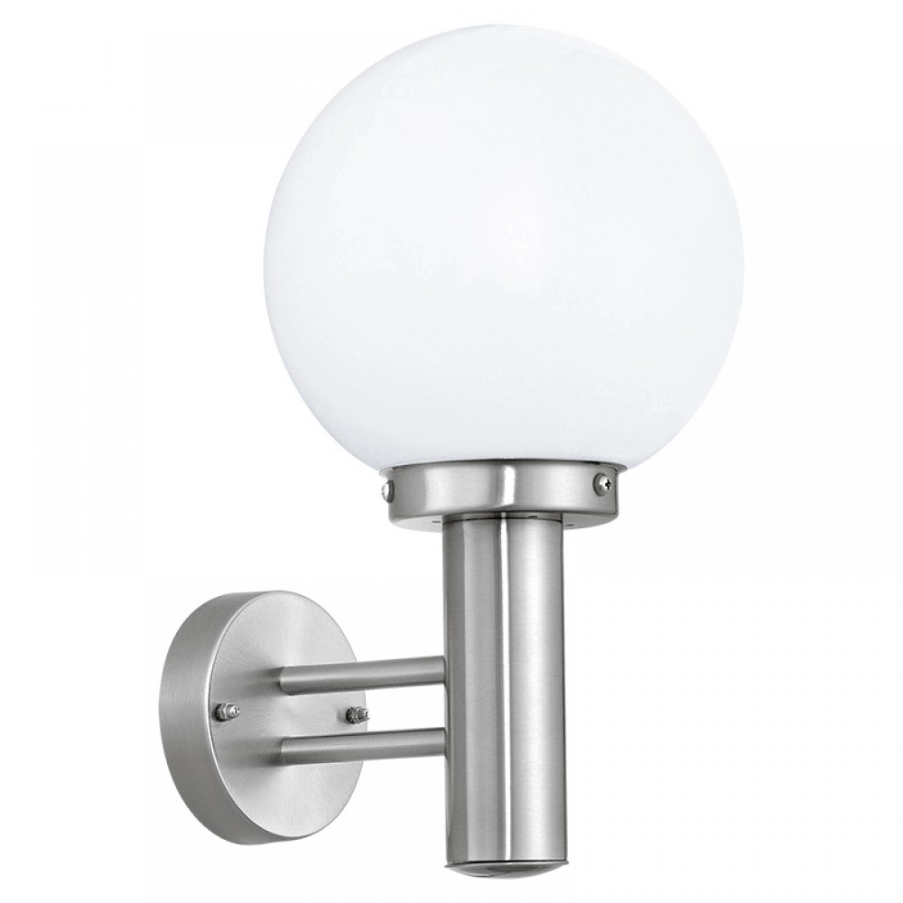 Lamparas Eglo Aplique Led Exterior Acero Nisia 30205