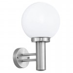 Lamparas Eglo Aplique Led Exterior Acero Nisia 30205