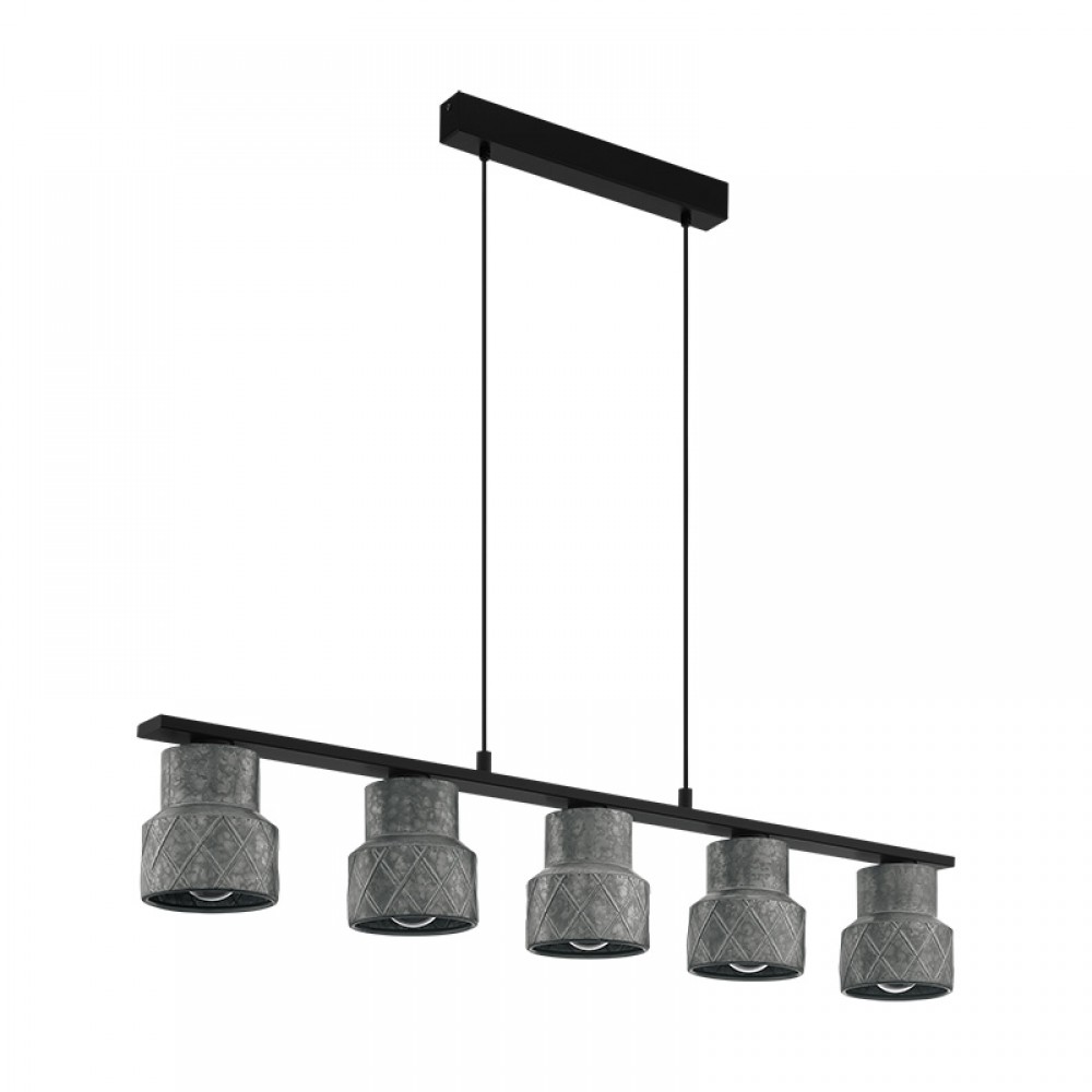 Lamparas Eglo Lampara Vintage Hilcott Lineal 5L 39855