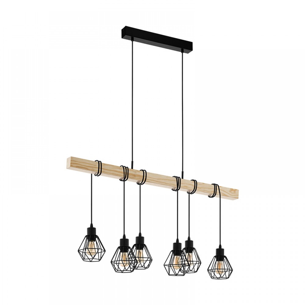 Lamparas Eglo Colgante Vintage Townshend 5 43133
