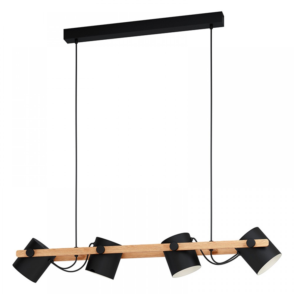 Lamparas Eglo Lampara Hornwood Negro 43424