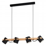 Lamparas Eglo Lampara Hornwood Negro 43424