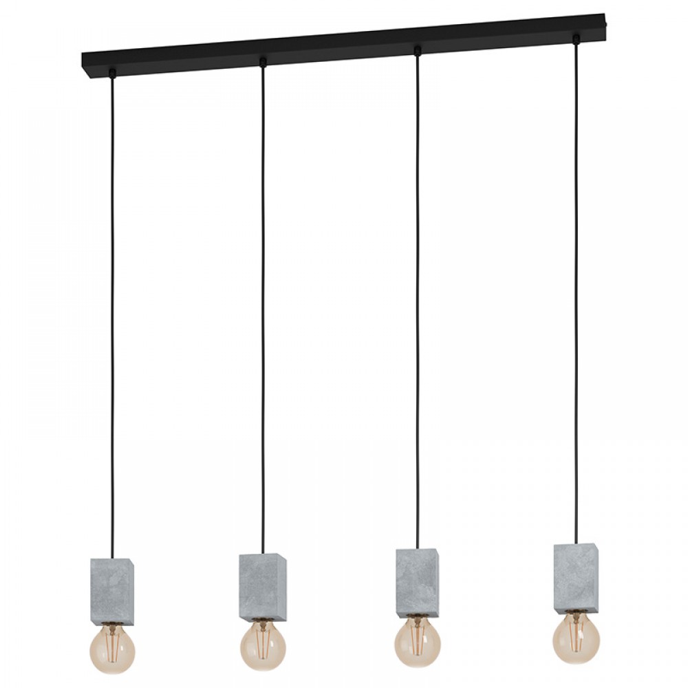 Lamparas Eglo Lampara Prestwick 3 Negro 43598