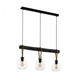Lamparas Eglo Lampara Roding Negro 43618