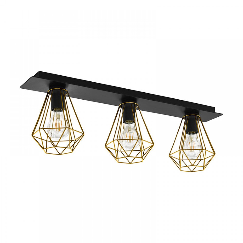 Lamparas Eglo Lampara Tarbes 2 Negro 43655