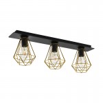 Lamparas Eglo Lampara Tarbes 2 Negro 43655