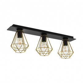 Lamparas Eglo Lampara Tarbes 2 Negro 43655