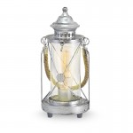 Lamparas Eglo Sobremesa Vintage Bradford Plata 49284