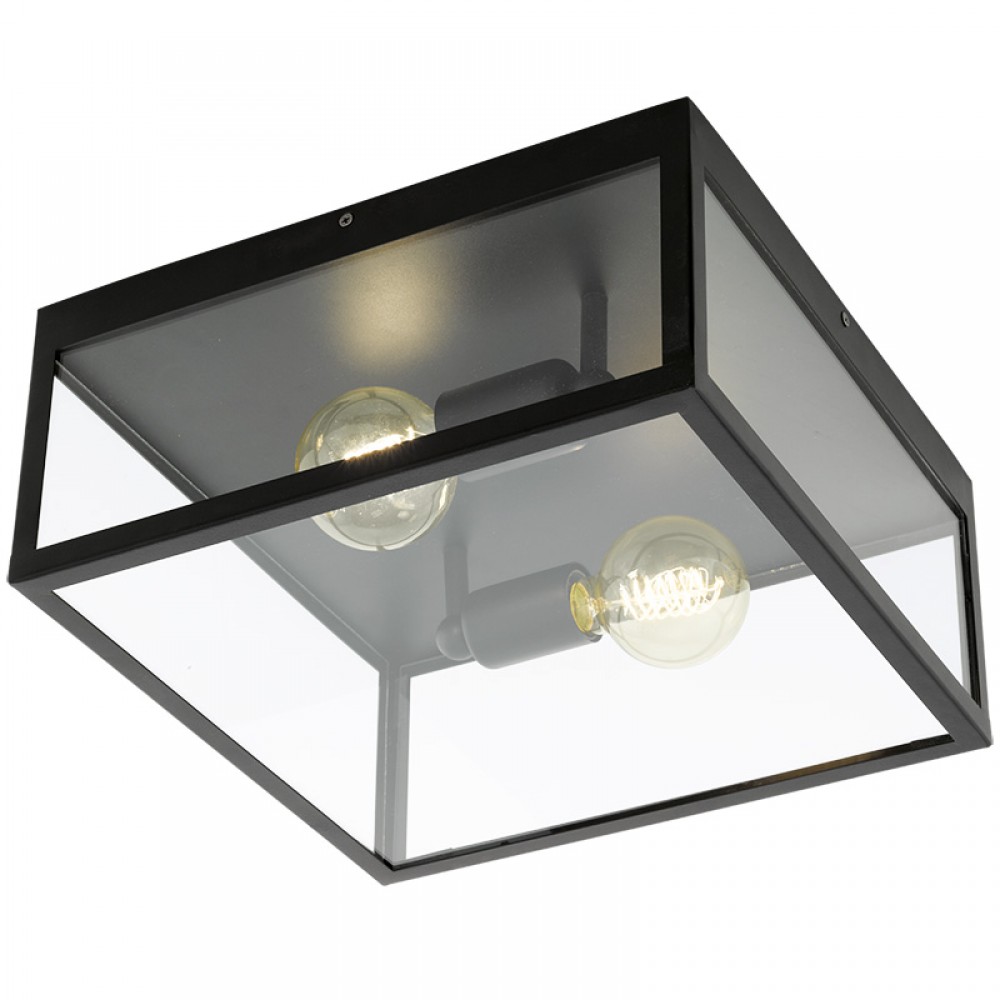 Lamparas Eglo Plafon Vintage Charterhouse Cuadrado Cristal 49392