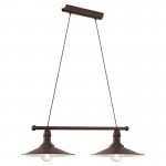 Lamparas Eglo Lampara Vintage Stockbury Marron Viejo 49457