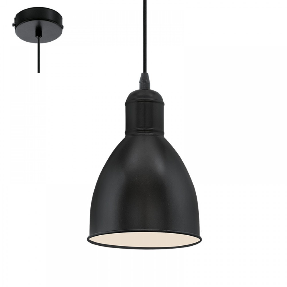 Lamparas Eglo Colgante Vintage Priddy Negro 49464