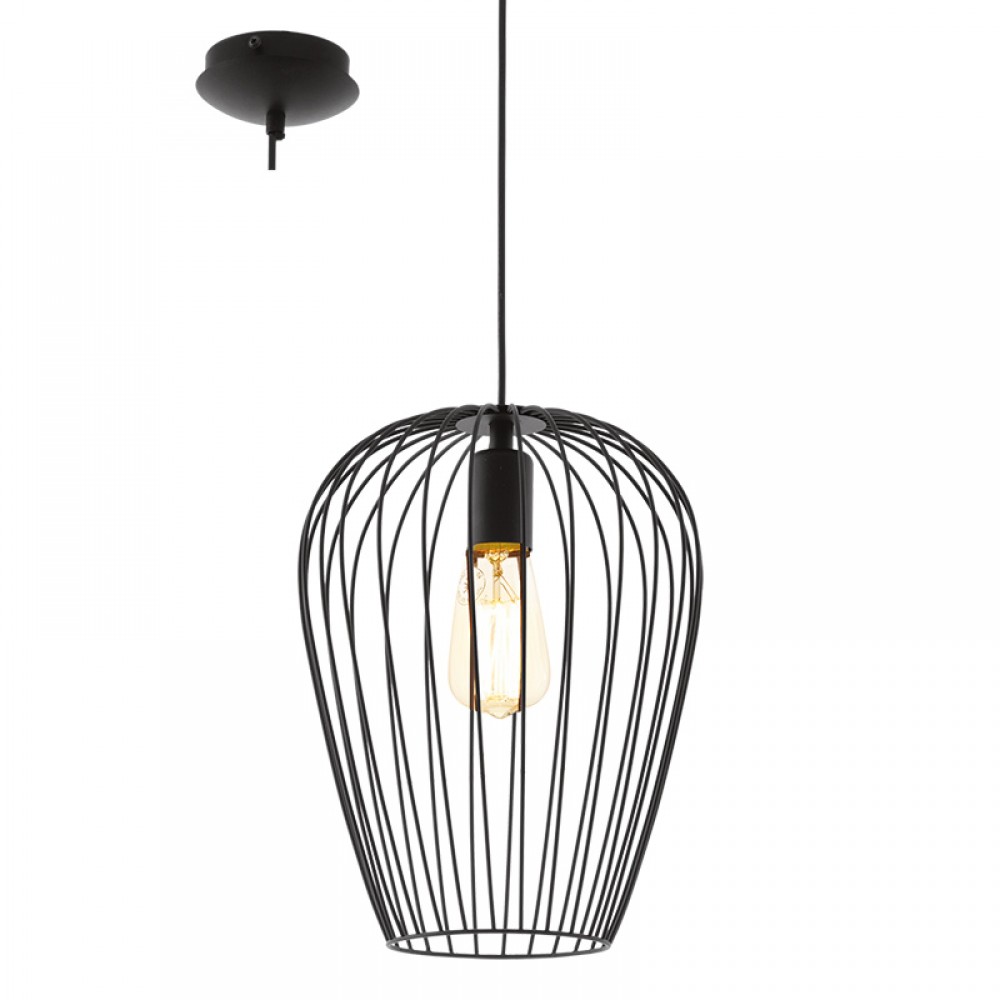 Lamparas Eglo Colgante Vintage Newtown Grande Negro 49472