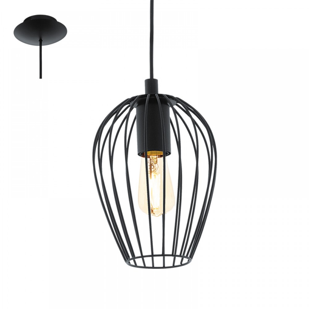 Lamparas Eglo Colgante Vintage Newtown Negro 49477