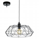 Lamparas Eglo Colgante Vintage Carlton 2 Negro 49487