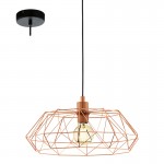 Lamparas Eglo Colgante Vintage Carlton 2 Cobre 49488