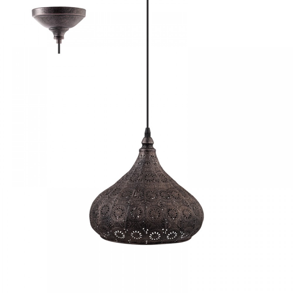 Lamparas Eglo Colgante Vintage Melilla Marron 49714