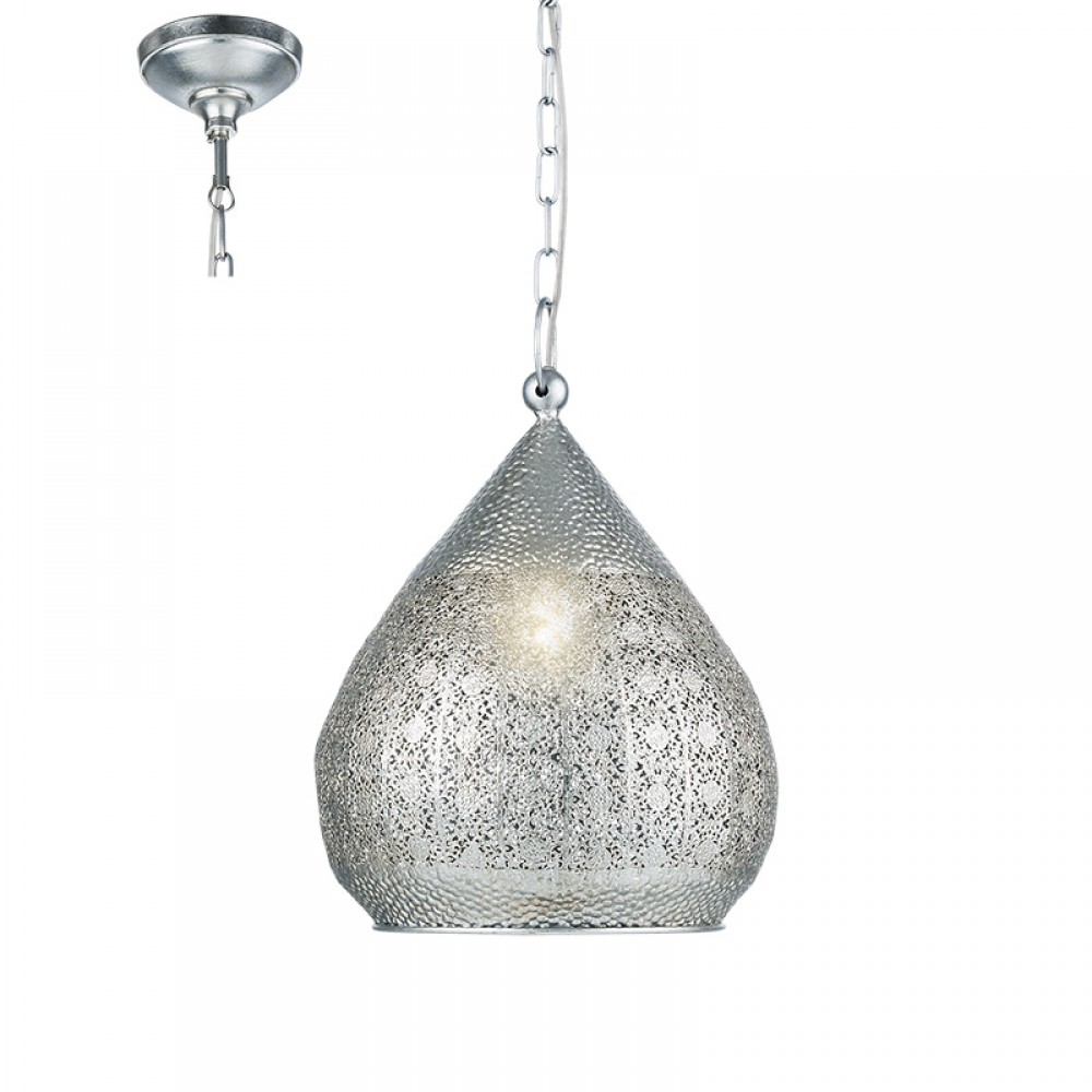 Lamparas Eglo Colgante Vintage Melilla Plata 49716