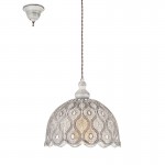 Lamparas Eglo Colgante Vintage Talbot 2 Blanco Viejo 49717