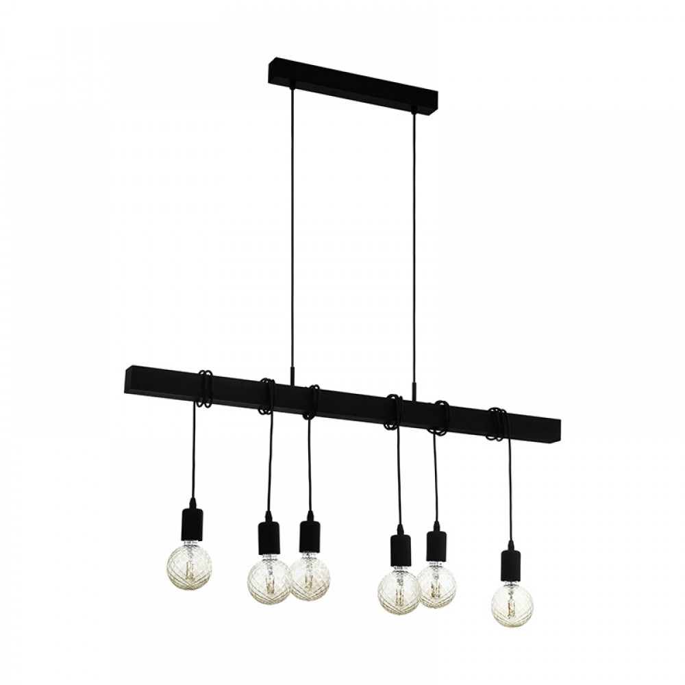 Lamparas Eglo Lampara Townshend Negro 49755